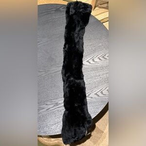 BNWT- HiSO Black Rex Rabbit Fur Scarf